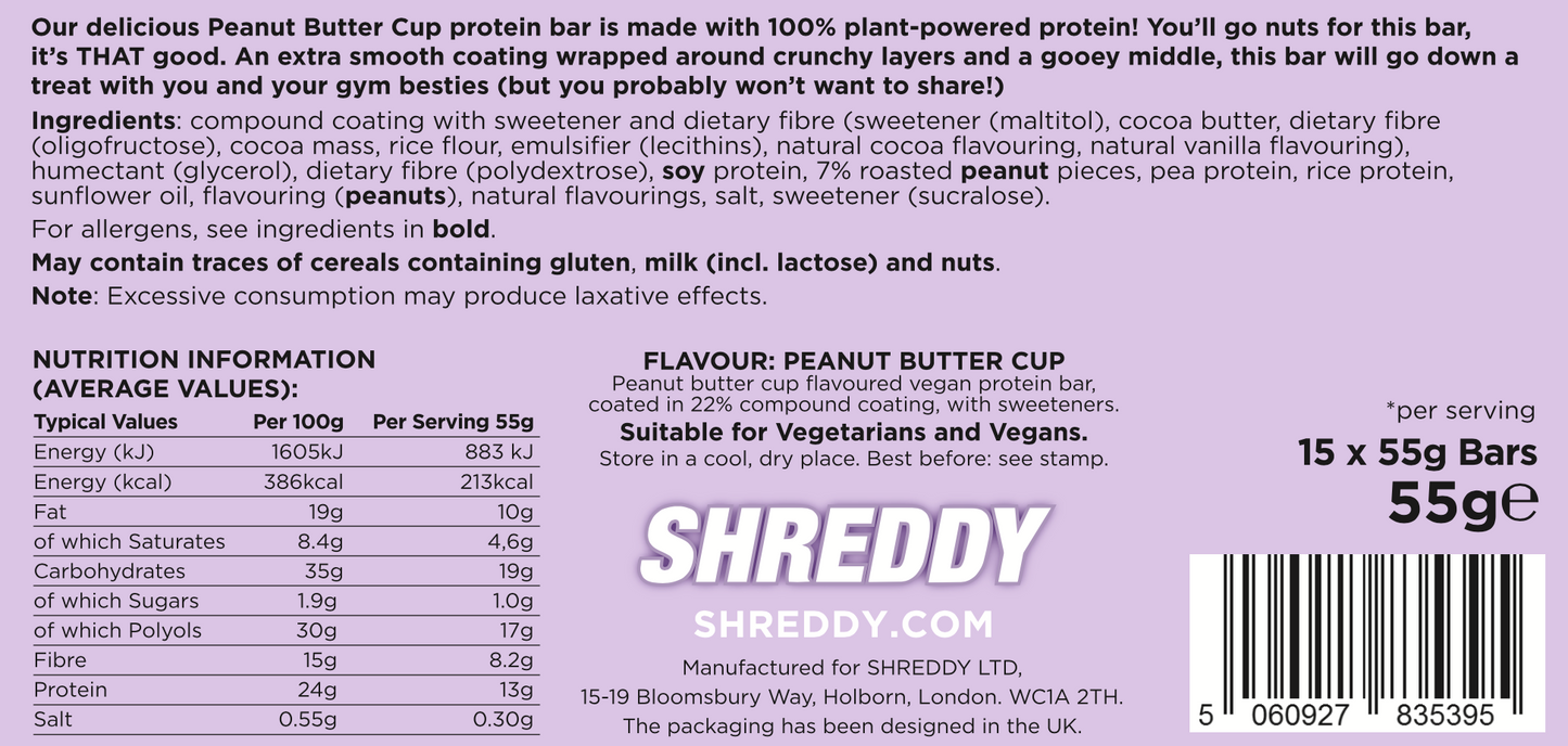 Peanut Butter Cup SHREDDER Protein Bar - Single